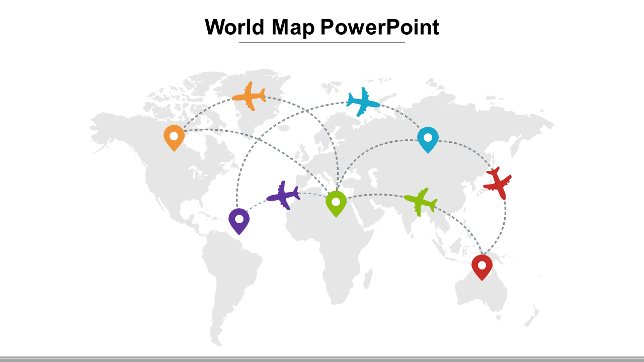 Stunning World Map PowerPoint Presentation Template